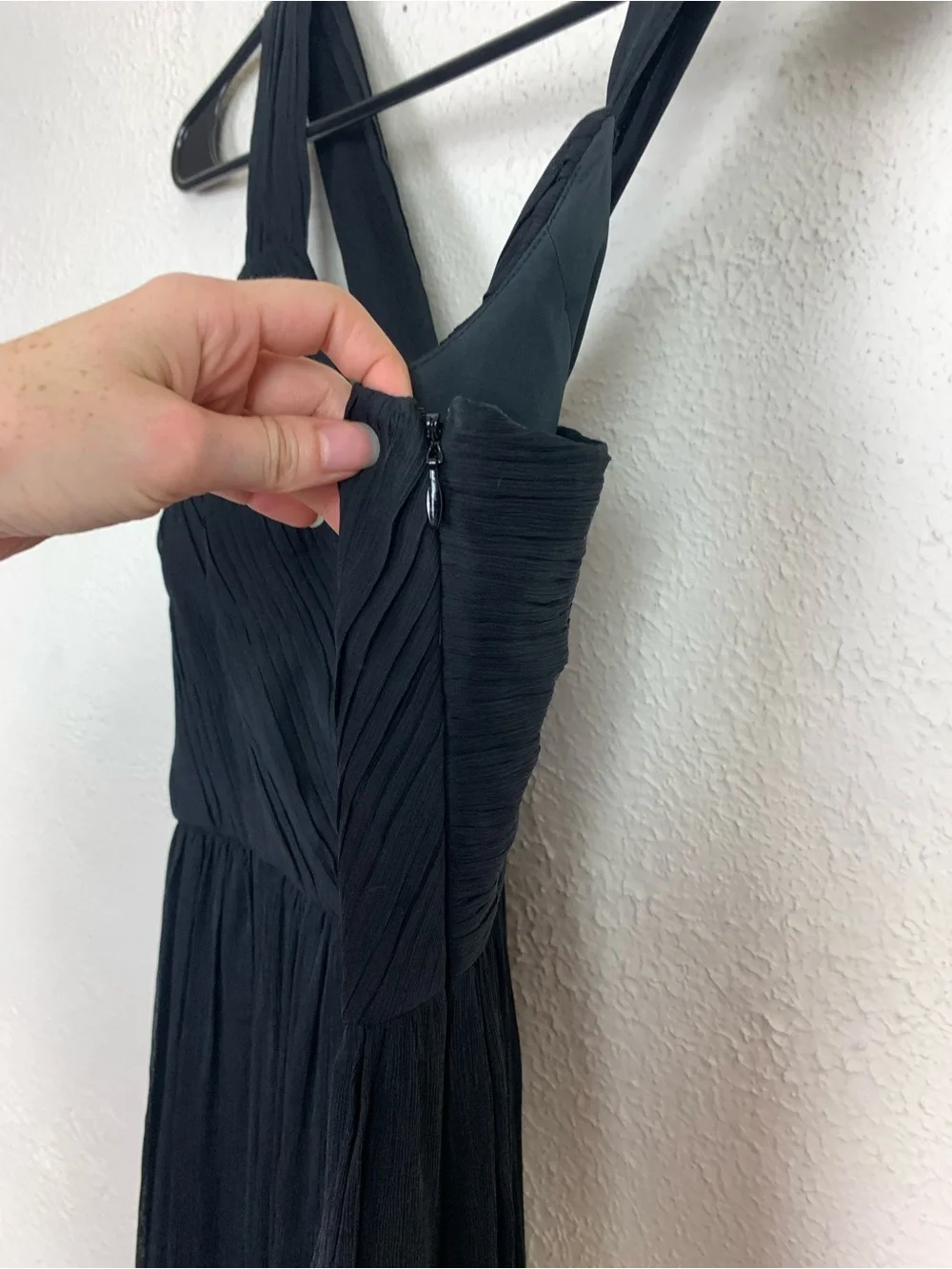 J.Crew black Anabel Long Dress chiffon silk size 2 petite